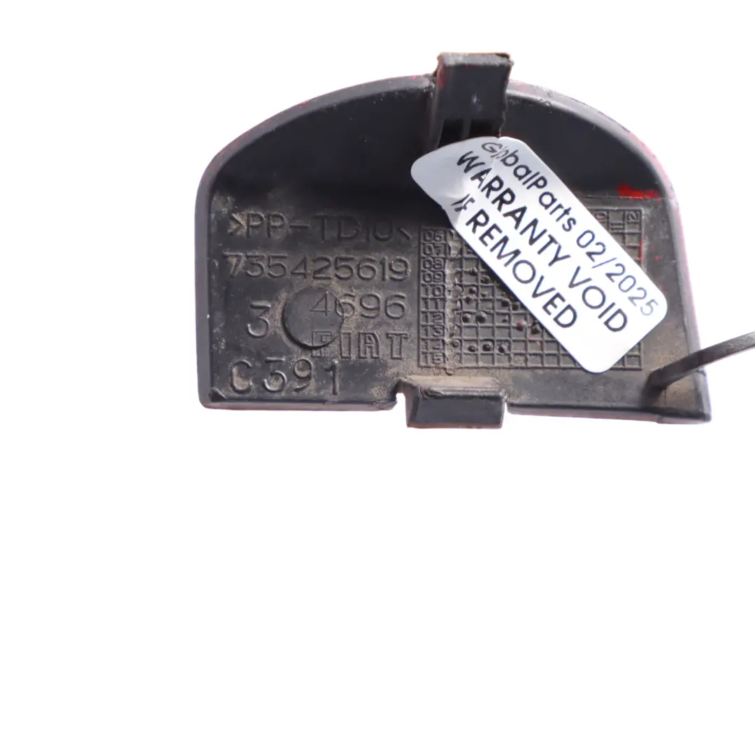 Fiat 500 Front Bumper Tow Eye Cover Red 735425619 - SKU 735425619-RED - Part number 735425619-RED