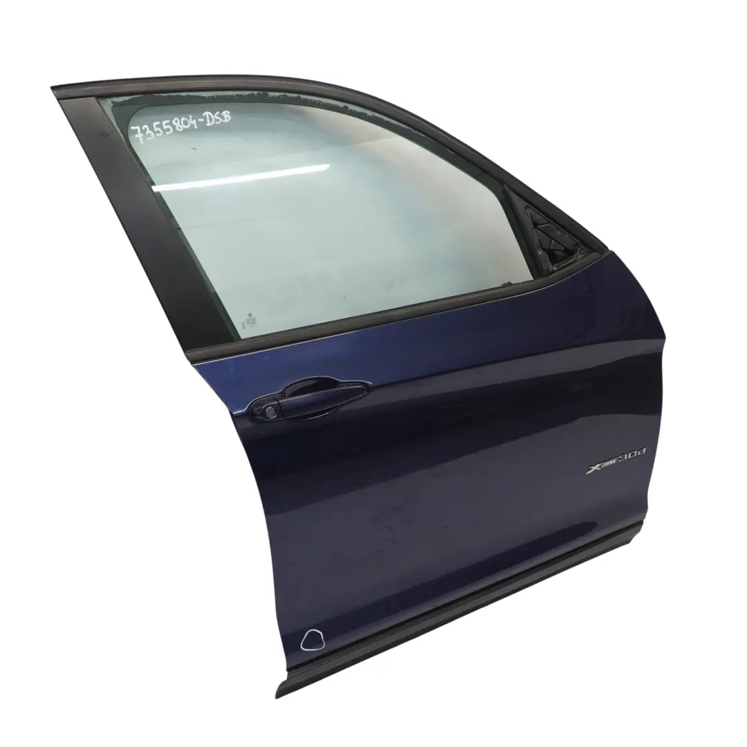 Door Front Right O/S Tiefseeblau Deep Sea Blue Metallic - A76 to BMW X3 F25 with Part number 7355804 BMW X3 F25 Door Front Right O/S Tiefseeblau Deep Sea Blue Metallic - A76 - SKU 7355804-DSB - Part number 7355804