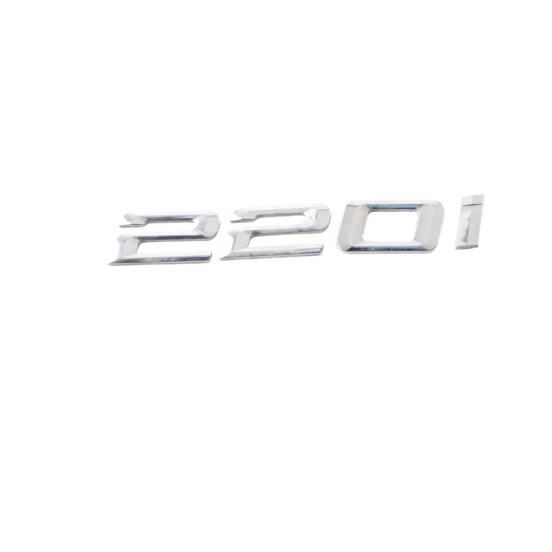 BMW F22 220i Emblem Lettering Rear Adhered Boot Trunk Lid Chrome - SKU 7356325 - Part number 7356325