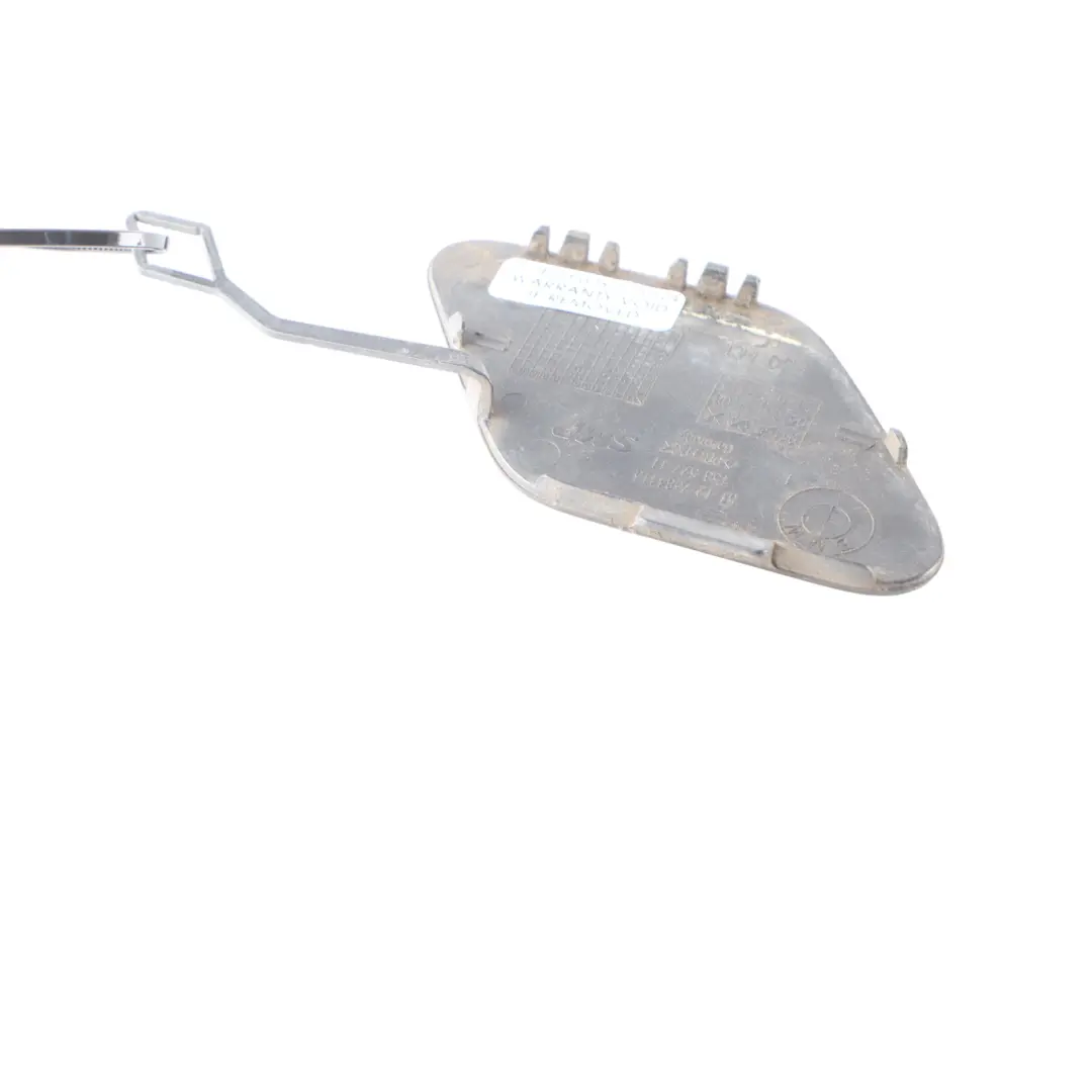 Bumper Towing Tow Hook Eye Cover Black Sapphire 475 to BMW F30 LCI Rear with Part number 7384413 BMW F30 LCI Rear Bumper Towing Tow Hook Eye Cover Black Sapphire 475 - SKU 7384413-BS - Part number 7384413