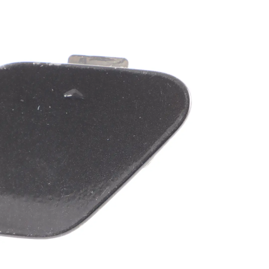 BMW F30 LCI Rear Bumper Towing Tow Hook Eye Cover Black Sapphire 475 - SKU 7384413-BS - Part number 7384413