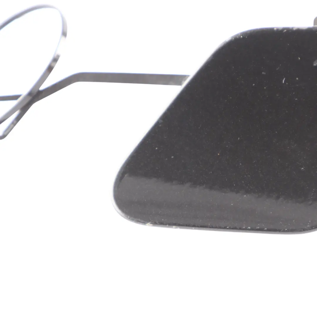 BMW F30 LCI Rear Bumper Towing Tow Hook Eye Cover Black Sapphire 475 - SKU 7384413-BS - Part number 7384413