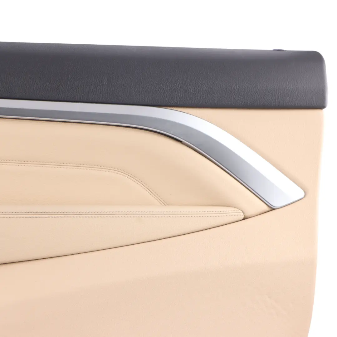BMW F32 F33 Door Card Front Right O/S Lining Panel Cover Leather Veneto Beige - SKU 7389506 - Part number 7389506