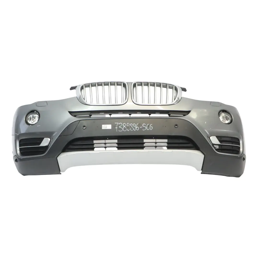 Front Bumper Trim Panel Covering Spacegrau Grey Metallic - A52 to BMW X3 F25 with Part number 7389896 BMW X3 F25 Front Bumper Trim Panel Covering Spacegrau Grey Metallic - A52 - SKU 7389896-SCG - Part number 7389896