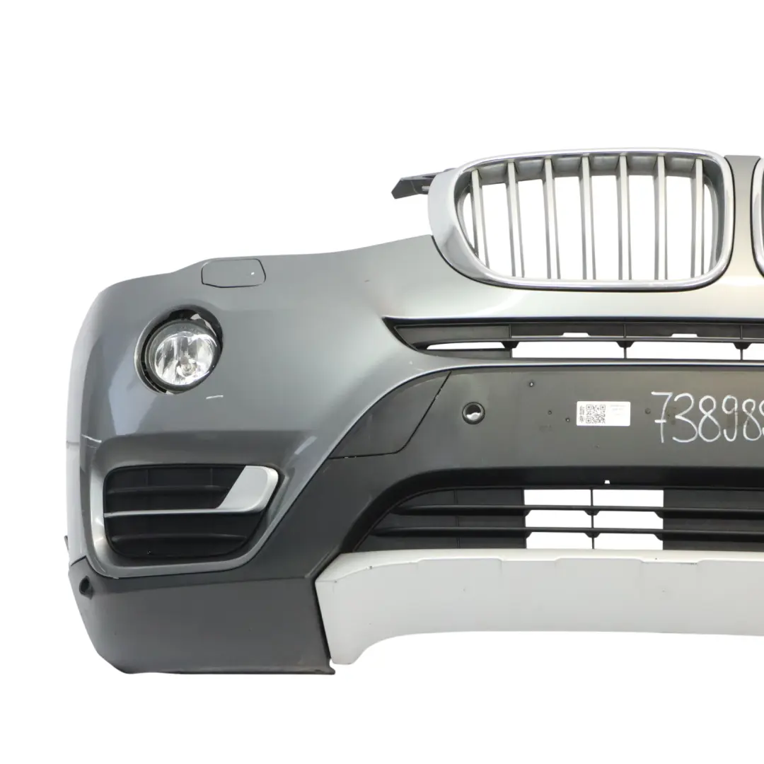 Przedni Zderzak Spacegrau Szary Metalik - A52 do BMW X3 F25 o numerze 7389896 BMW X3 F25 Przedni Zderzak Spacegrau Szary Metalik - A52 - SKU 7389896-SCG - Numer Części 7389896