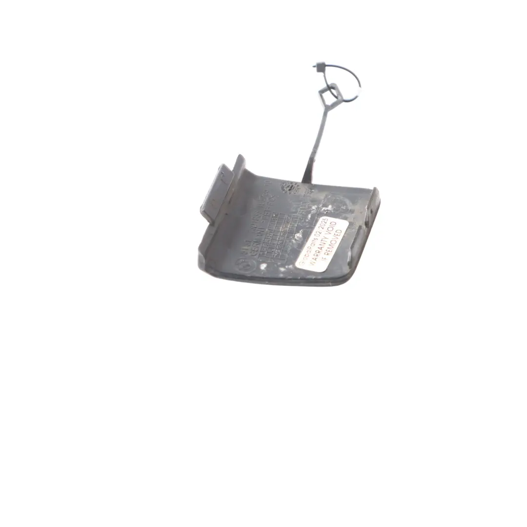 Bumper Flap BMW F45 Cover Towing Eye Black Sapphire Metallic - 475 to Rear with Part number 7393792 Rear Bumper Flap BMW F45 Cover Towing Eye Black Sapphire Metallic - 475 - SKU 7393792-BS - Part number 7393792