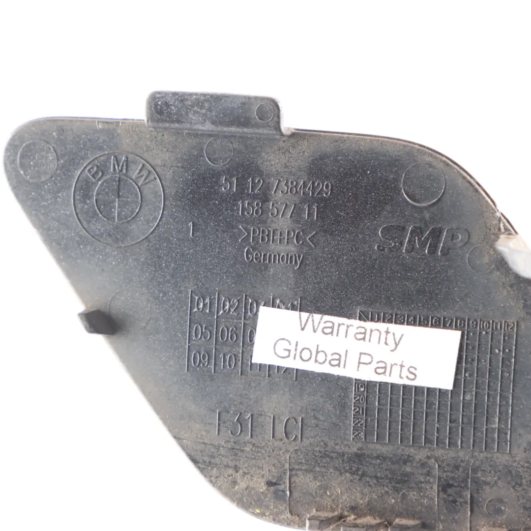 Bumper Towing Hook Eye Cover Trim Glacier Silver - A83 to BMW F31 LCI Rear with Part number 7428436 BMW F31 LCI Rear Bumper Towing Hook Eye Cover Trim Glacier Silver - A83 - SKU 7428436-GSB - Part number 7428436