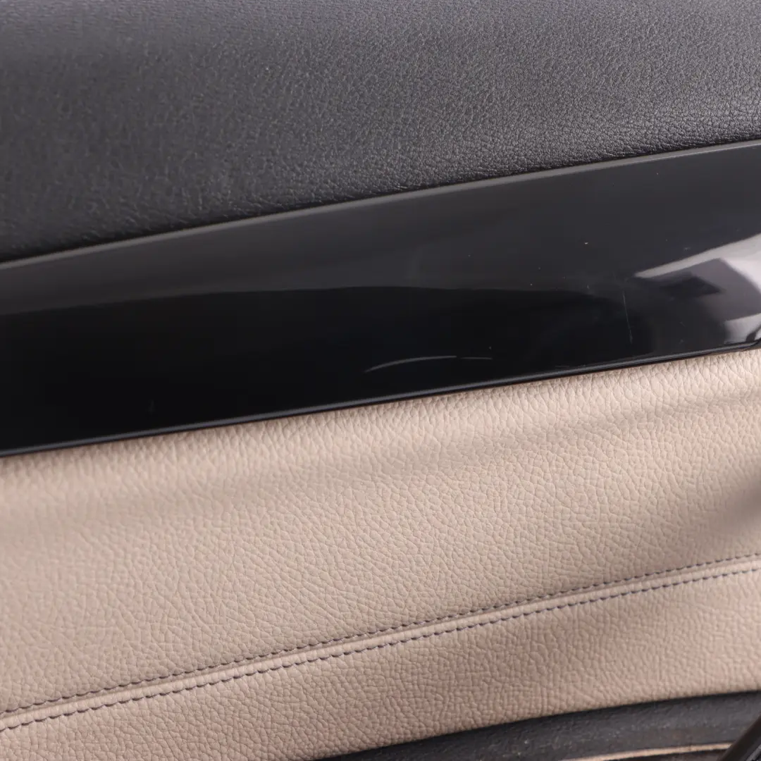 BMW X1 F48 Front Door Card Trim Panel Beige Leather Left N/S - SKU 7438061 - Part number 7438061