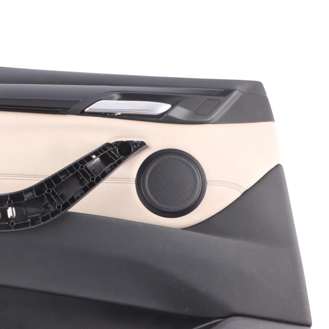 BMW X1 F48 Front Door Card Trim Panel Beige Leather Left N/S - SKU 7438061 - Part number 7438061