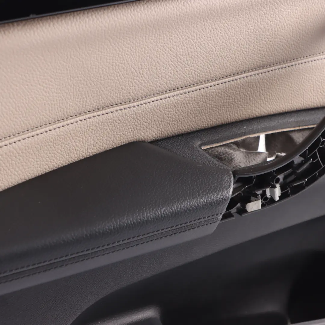 BMW X1 F48 Front Door Card Trim Panel Beige Leather Left N/S - SKU 7438061 - Part number 7438061