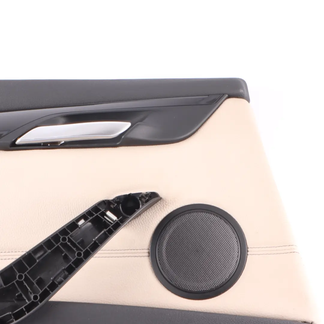 Door Card Lining Beige Leather Trim Panel Rear Left N/S to BMW X1 F48 with Part number 7438113 BMW X1 F48 Door Card Lining Beige Leather Trim Panel Rear Left N/S - SKU 7438113 - Part number 7438113
