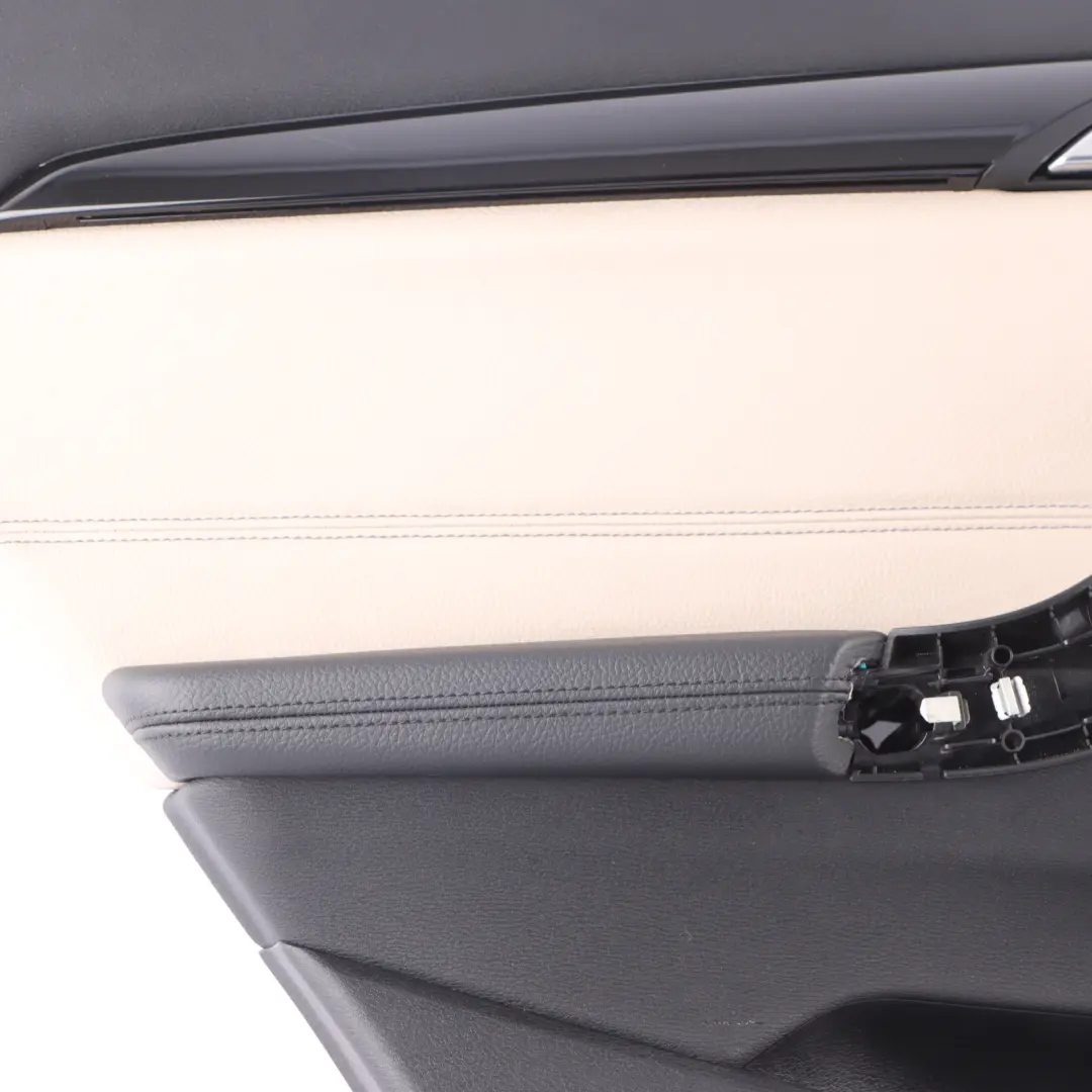 Door Card Lining Beige Leather Trim Panel Rear Left N/S to BMW X1 F48 with Part number 7438113 BMW X1 F48 Door Card Lining Beige Leather Trim Panel Rear Left N/S - SKU 7438113 - Part number 7438113