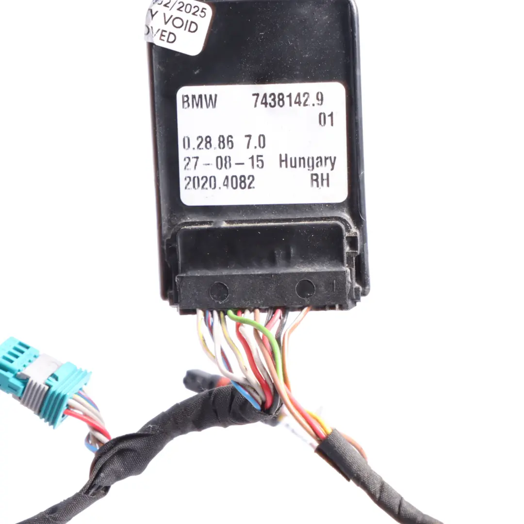 BMW F32 Exterior Wing Mirror Heated Harness Control Module Right O/S - SKU 7438142 - Part number 7438142