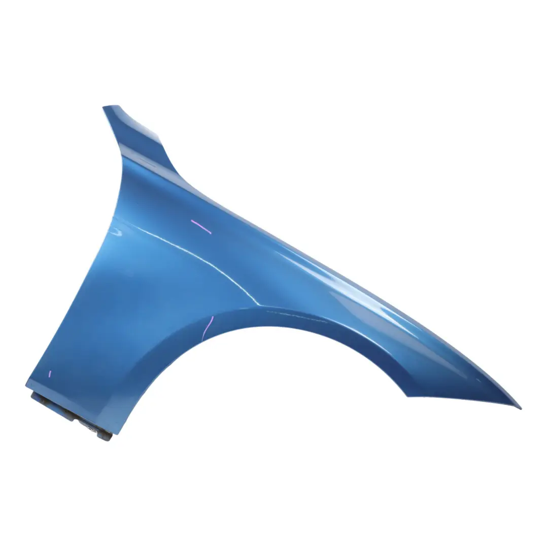 Side Wing Panel Fender Front Right O/S Estoril Blue Metallic - B45 to BMW F30 F31 with Part number 7438440 BMW F30 F31 Side Wing Panel Fender Front Right O/S Estoril Blue Metallic - B45 - SKU 7438440-EB - Part number 7438440