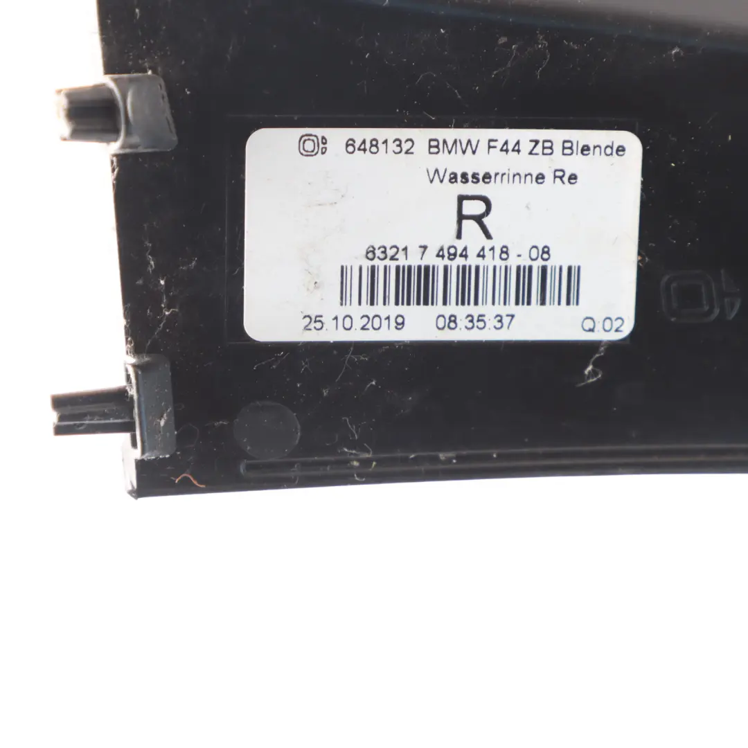 BMW F44 Gran Coupe Hintere Heckklappe Rechts Seite Tropfleiste Trim - SKU 7494418 - Teilenummer 7494418