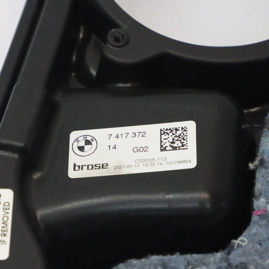 Lève-vitre BMW X4 G02 F98 X4M Plaque de support de porte arrière droite pour à propos du numéro de pièce 7498154 Lève-vitre BMW X4 G02 F98 X4M Plaque de support de porte arrière droite - SKU 7498154 - Numéro de pièce 7498154