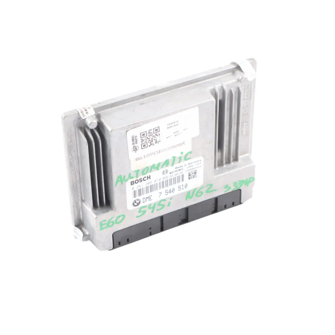 645Ci 333HP N62 Engine Control Unit ECU DME Automatic to BMW E60 E63 545i with Part number 7540510 BMW E60 E63 545i 645Ci 333HP N62 Engine Control Unit ECU DME Automatic - SKU 7540510 - Part number 7540510