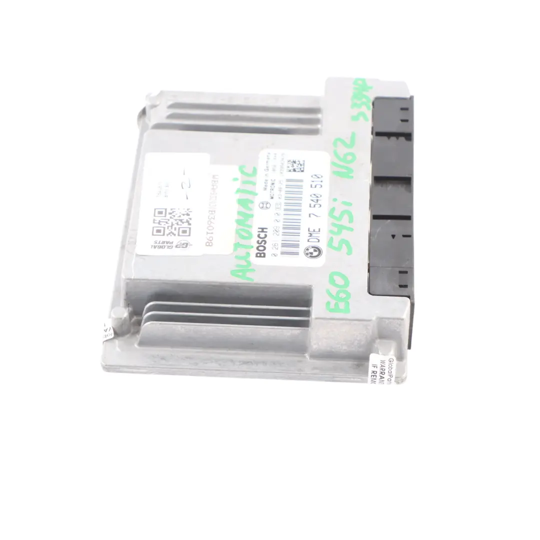 BMW E60 E63 545i 645Ci 333HP N62 Engine Control Unit ECU DME Automatic - SKU 7540510 - Part number 7540510