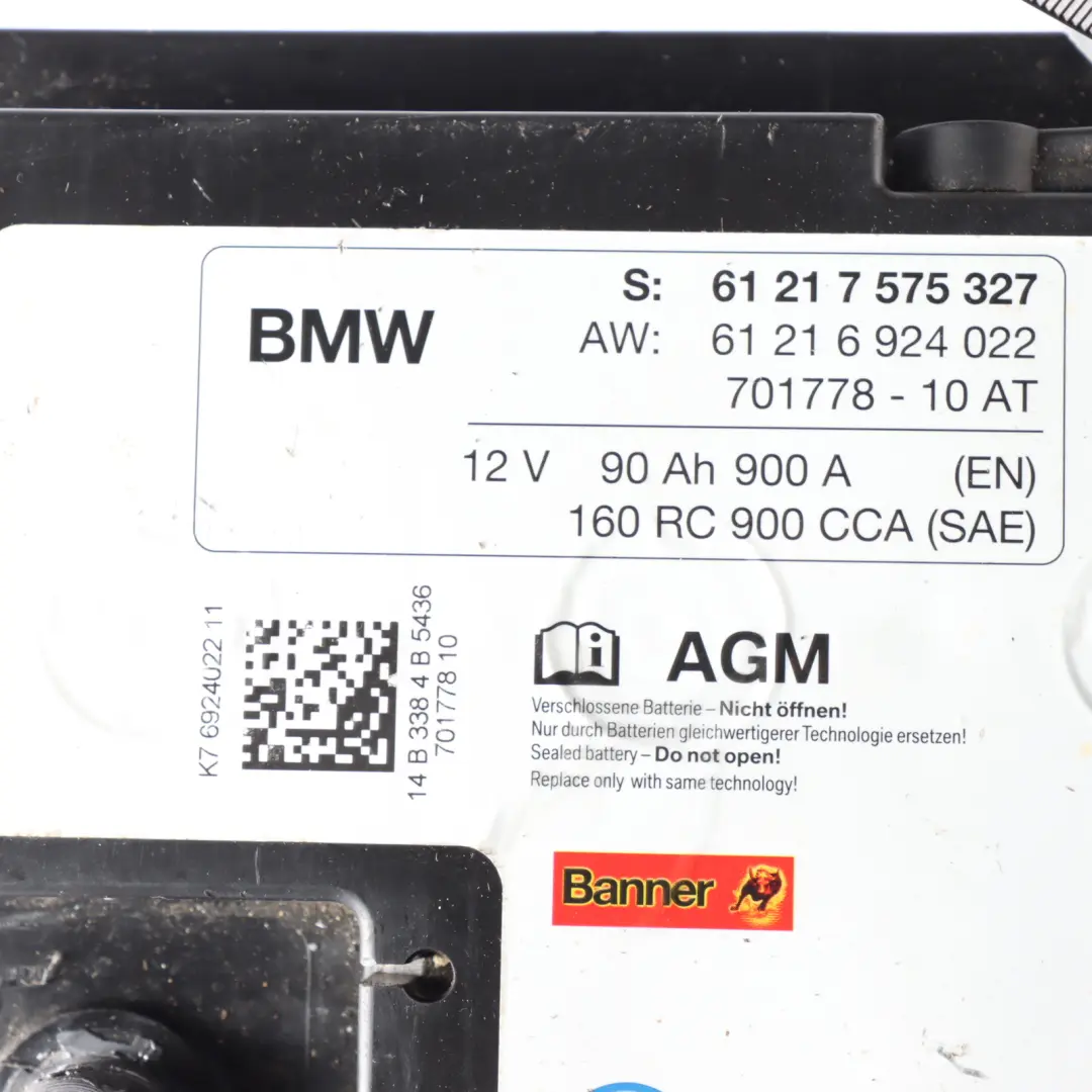 BMW Banner AGM 12V Accumulator Battery 90Ah 900A - SKU 7575327 - Part number 7575327