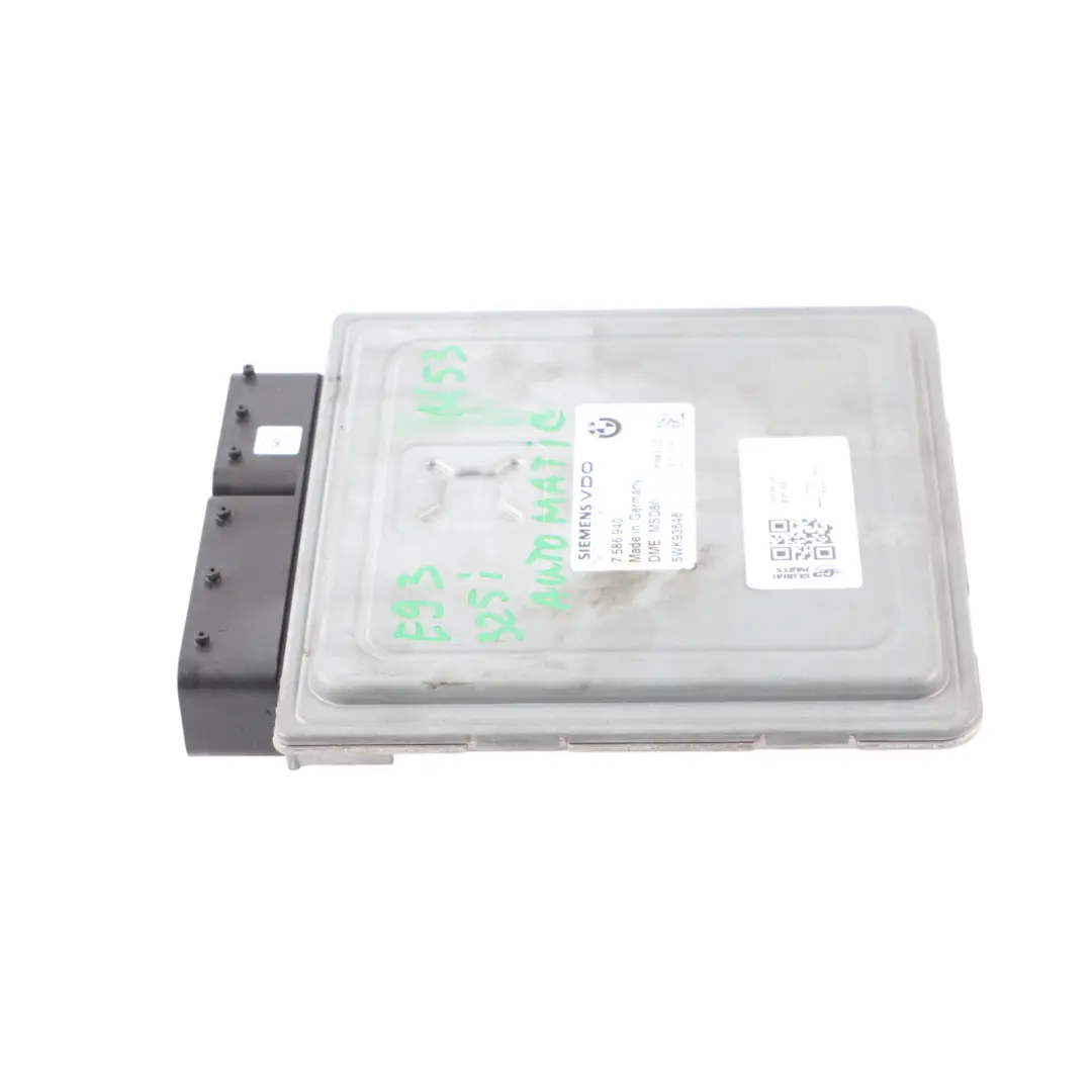 N53 Engine Control Unit ECU DME Automatic to BMW E60 LCI 525i E90 E91 325i with Part number 7586940 BMW E60 LCI 525i E90 E91 325i N53 Engine Control Unit ECU DME Automatic - SKU 7586940-4 - Part number 7586940