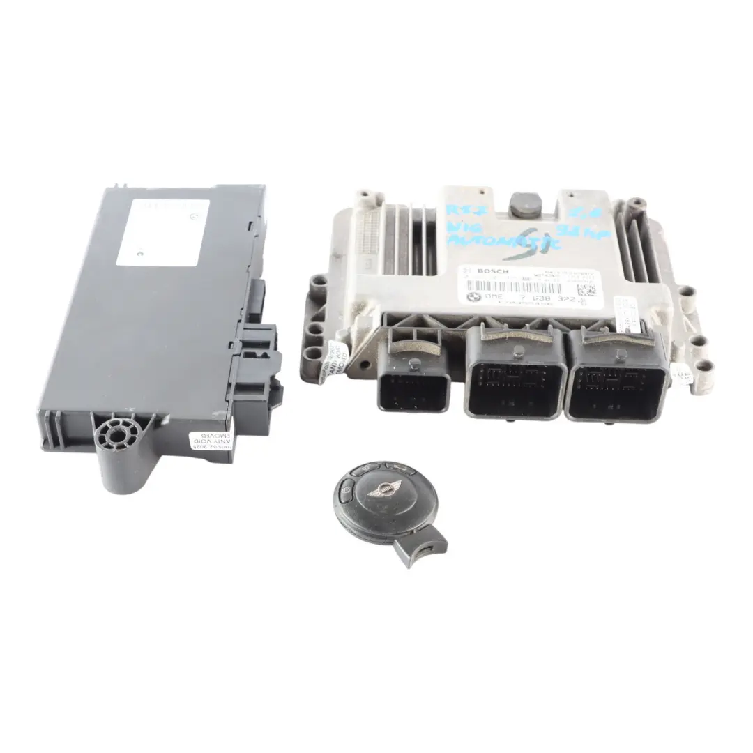 98HP Engine ECU Kit DME + CAS3 + Key Automatic to Mini One R56 R57 LCI N16 with Part number 7638322 Mini One R56 R57 LCI N16 98HP Engine ECU Kit DME + CAS3 + Key Automatic - SKU 7638322-3 - Part number 7638322