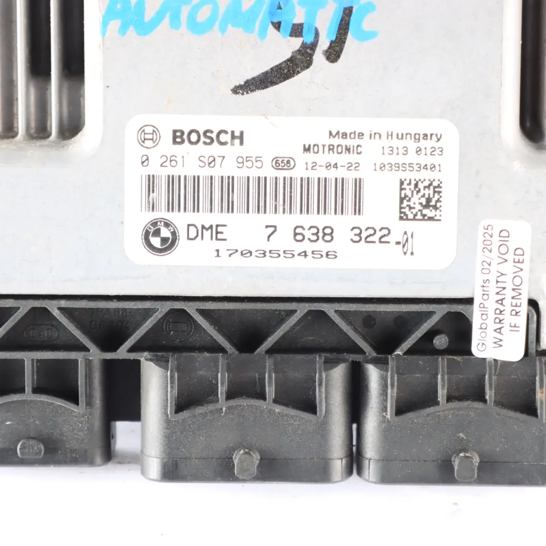 Mini One R56 R57 LCI N16 98HP Engine ECU Kit DME + CAS3 + Key Automatic - SKU 7638322-3 - Part number 7638322