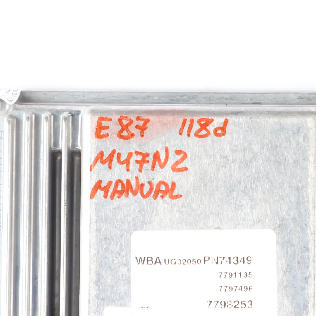 BMW E87 E90 E91 M47N2 118d 318d 122HP Engine Control Unit ECU DDE Manual - SKU 7797496-2 - Part number 7797496