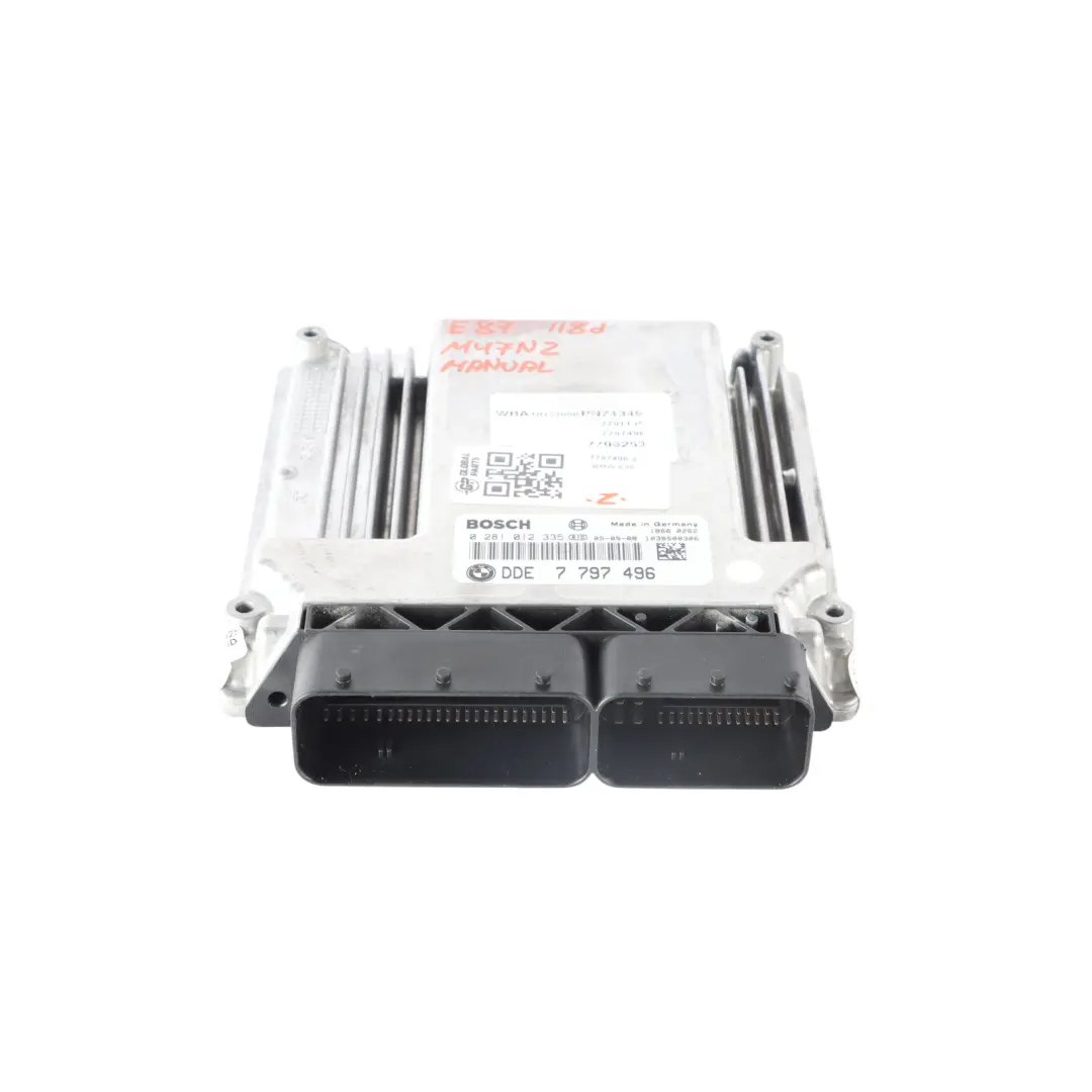 M47N2 118d 318d 122HP Engine Control Unit ECU DDE Manual to BMW E87 E90 E91 with Part number 7797496 BMW E87 E90 E91 M47N2 118d 318d 122HP Engine Control Unit ECU DDE Manual - SKU 7797496-2 - Part number 7797496