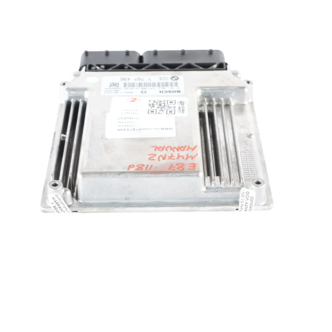 BMW E87 E90 E91 M47N2 118d 318d 122HP Engine Control Unit ECU DDE Manual - SKU 7797496-2 - Part number 7797496