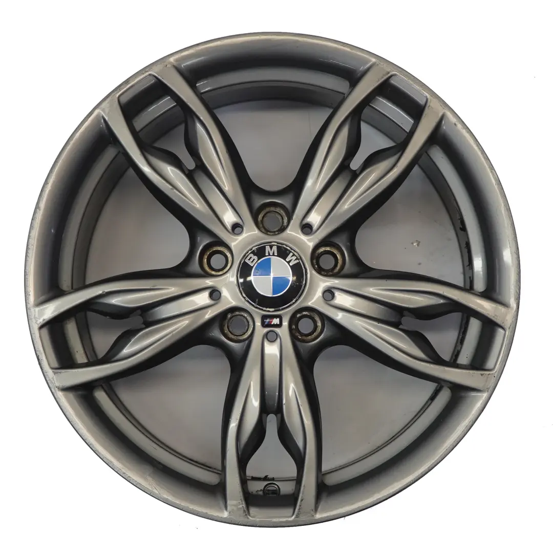 Front Ferric Grey Wheel Alloy Rim 18" M Double Spoke 436 7,5J to BMW F20 with Part number 7845870 BMW F20 Front Ferric Grey Wheel Alloy Rim 18" M Double Spoke 436 7,5J - SKU 7845870-3 - Part number 7845870