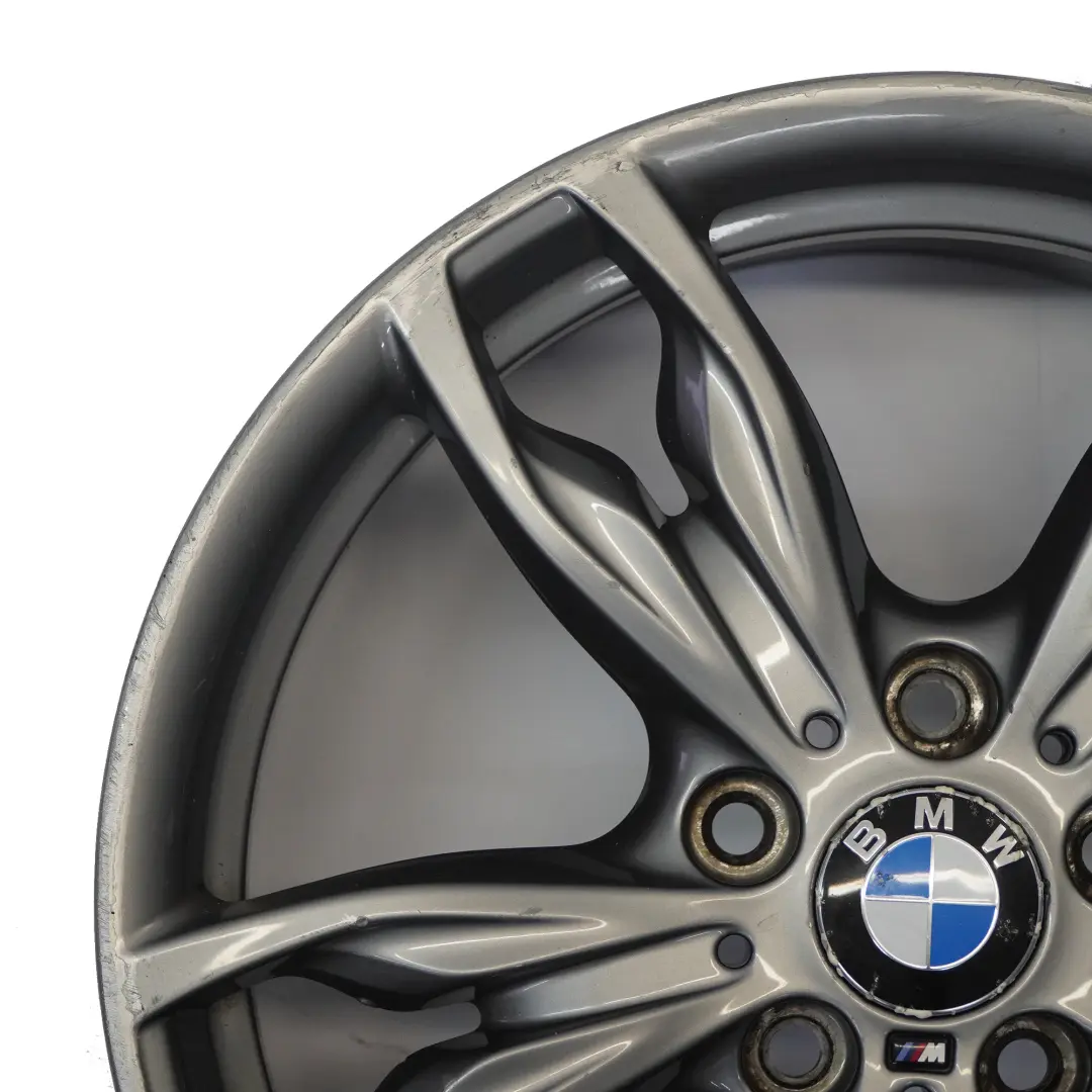 Front Ferric Grey Wheel Alloy Rim 18" M Double Spoke 436 7,5J to BMW F20 with Part number 7845870 BMW F20 Front Ferric Grey Wheel Alloy Rim 18" M Double Spoke 436 7,5J - SKU 7845870-3 - Part number 7845870
