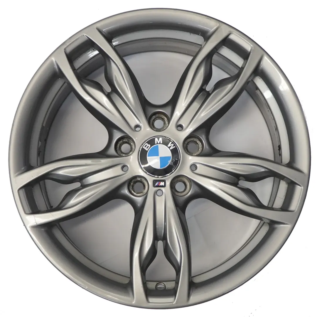 Vorne Ferric Grau Leicht metall felge 18" M Doppelspeiche 7,5J für BMW F20 mit Teilenummer 7845870 BMW F20 Vorne Ferric Grau Leicht metall felge 18" M Doppelspeiche 7,5J - SKU 7845870-4 - Teilenummer 7845870