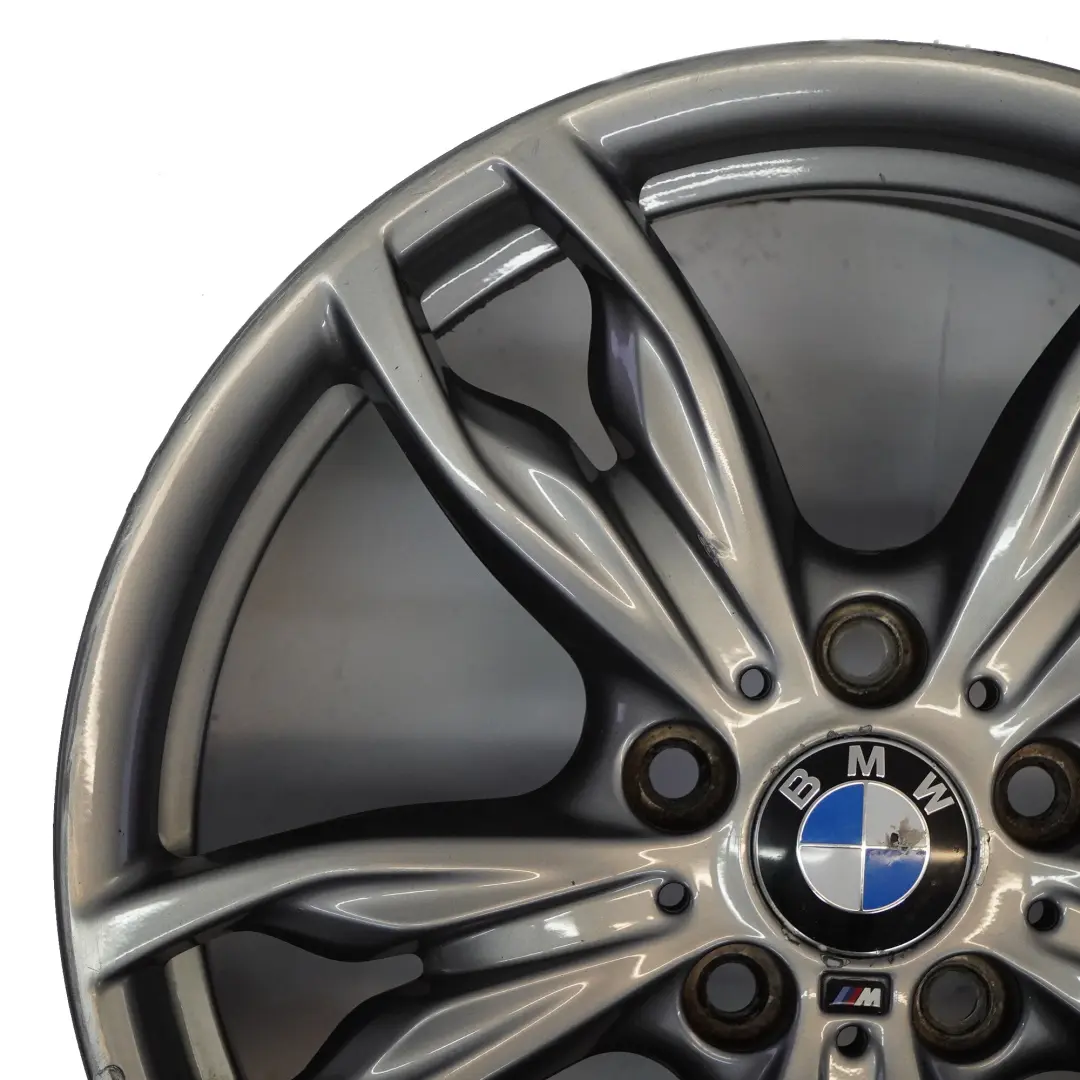 BMW F20 F21 F22 F23 Ferric Grey Wheel Alloy Rim 18" M Double Spoke 436 ET:52 8J - SKU 7845871-5 - Part number 7845871
