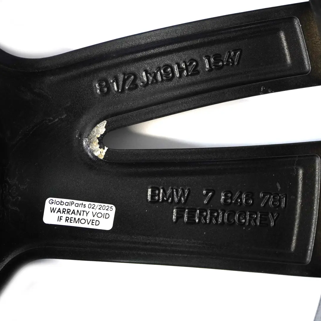 BMW F30 F31 F32 Llanta aleación trasera 19" 8,5J ET:47 M Doble Radio 442 - SKU 7846781-2 - Número de pieza 7846781