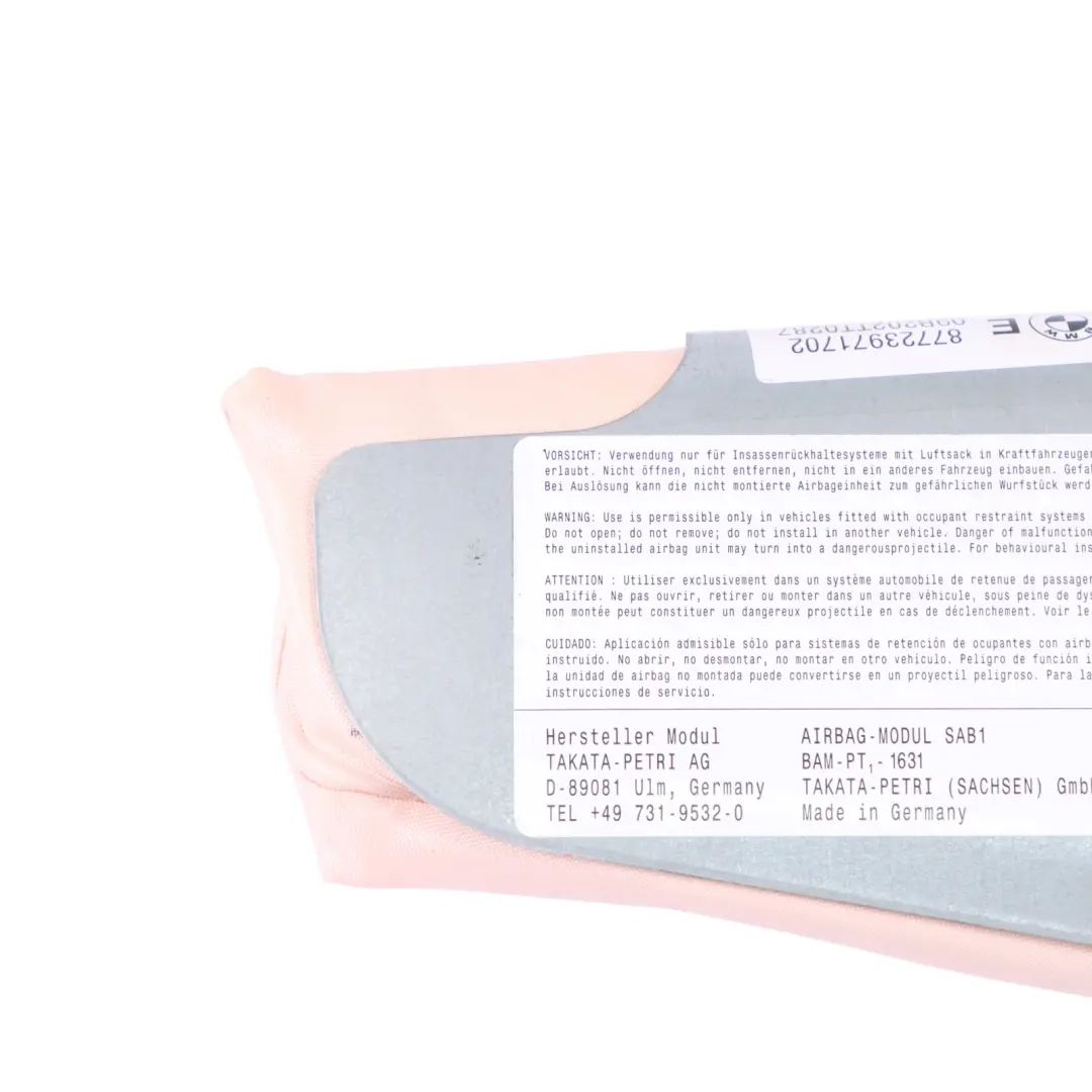 Seiten Luft Modul Vordersitz Links SRS für BMW F07 mit Teilenummer 7949989 BMW F07 Seiten Luft Modul Vordersitz Links SRS - SKU 7949989 - Teilenummer 7949989