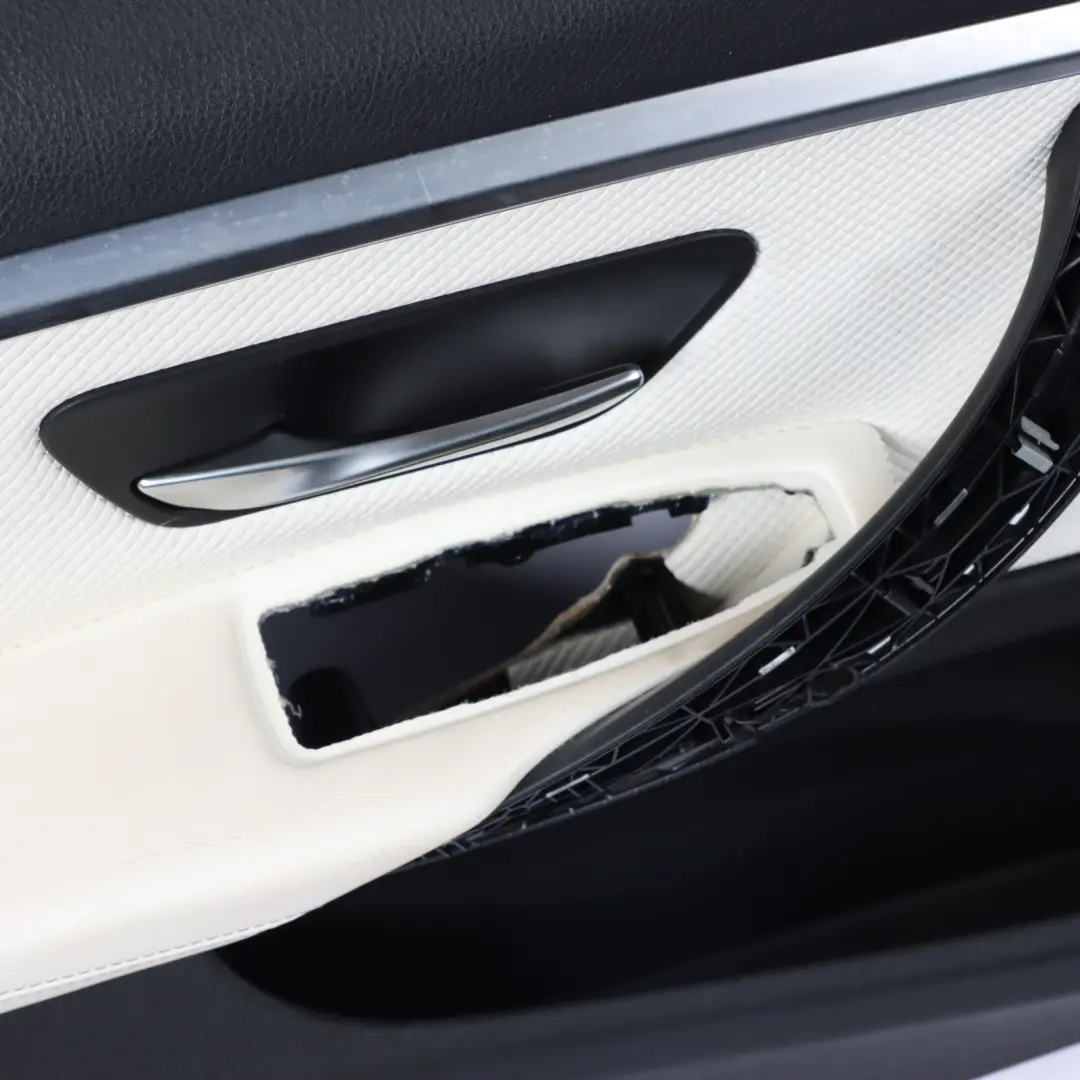 Door Card Trim Panel Front Left N/S Leather White to BMW F36 with Part number 7987379 BMW F36 Door Card Trim Panel Front Left N/S Leather White - SKU 7987379 - Part number 7987379