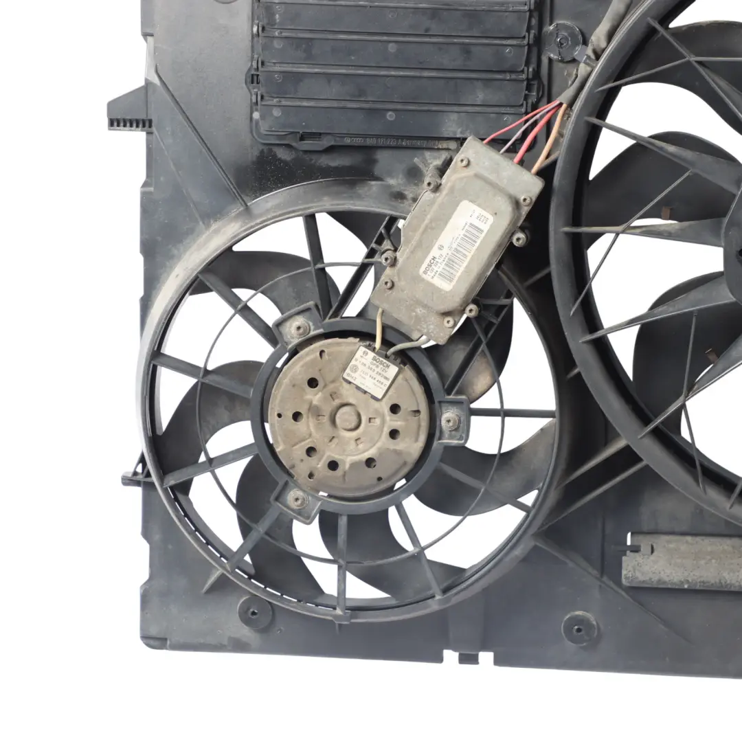 Audi Q7 4L A/C Air Condition Radiator Fan Shroud Motor - SKU 7L0121207E - Part number 7L0121207E