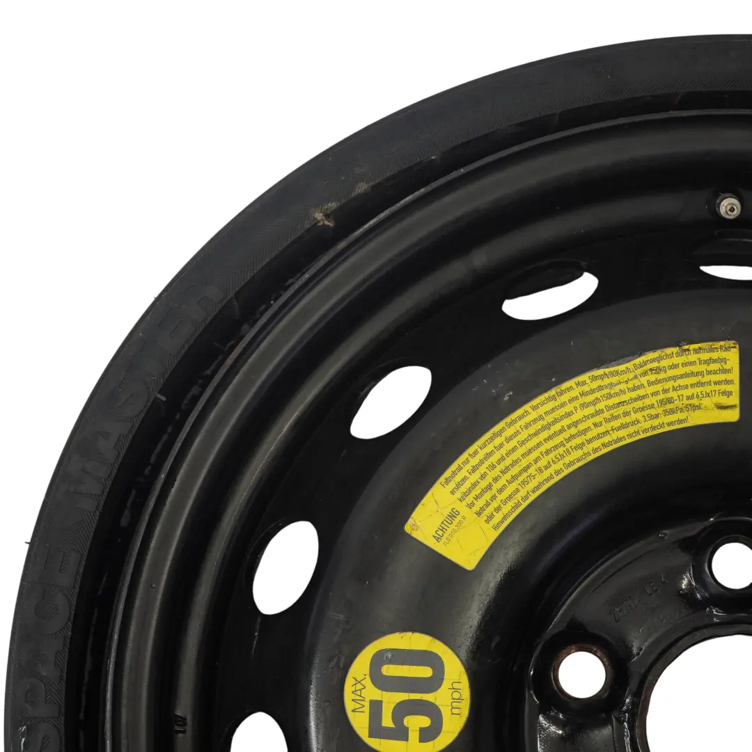 Audi Q7 4L Roue secours acier Pneu Vredestein 195/75 R18 ET:53 6.5J - SKU 7L0601011C - Numéro de pièce 7L0601011C