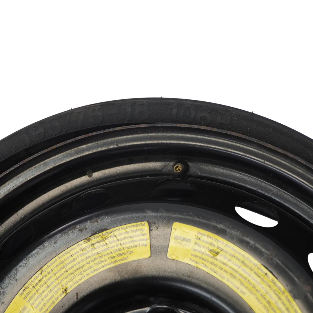 Volkswagen Touareg 7L Koło Zapasowe Dojazdrowe 195/75 R18 - SKU 7L0601027A - Numer Części 7L0601027A