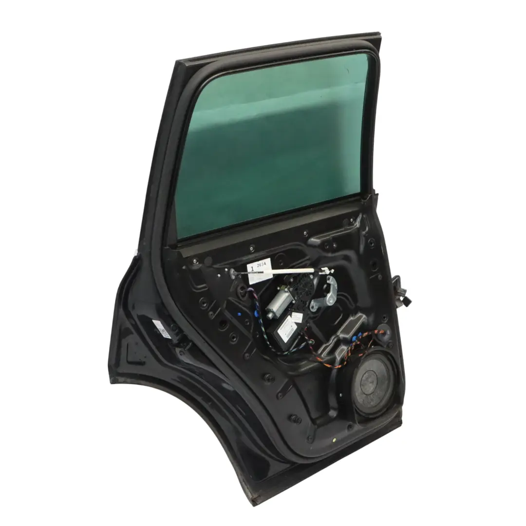 VW Volkswagen Touareg Rear Left Door N/S Black Magic Pearl - C9Z - SKU 7L0833055M-BLM - Part number 7L0833055M