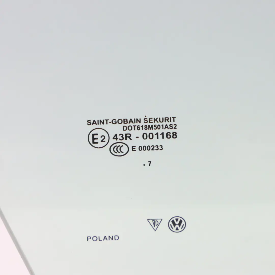 Volkswagen Touareg 7L Door Window Glass Front Right O/S Green AS2 - SKU 7L0845202F - Part number 7L0845202F