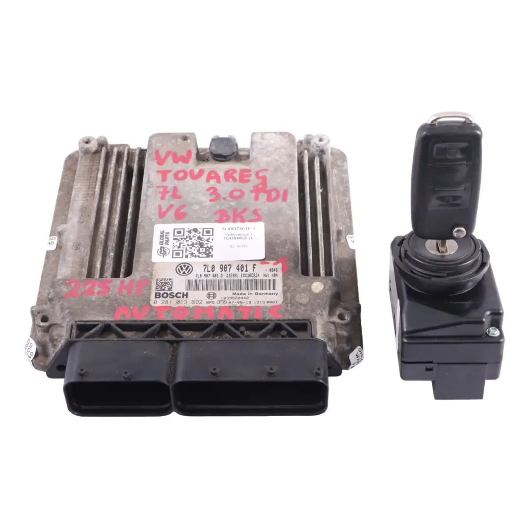 BKS 225HP Engine Control Unit ECU Kit Key Volkswagen Touareg 3.0 TDI - SKU 7L0907401F-1 - Part number 7L0907401F