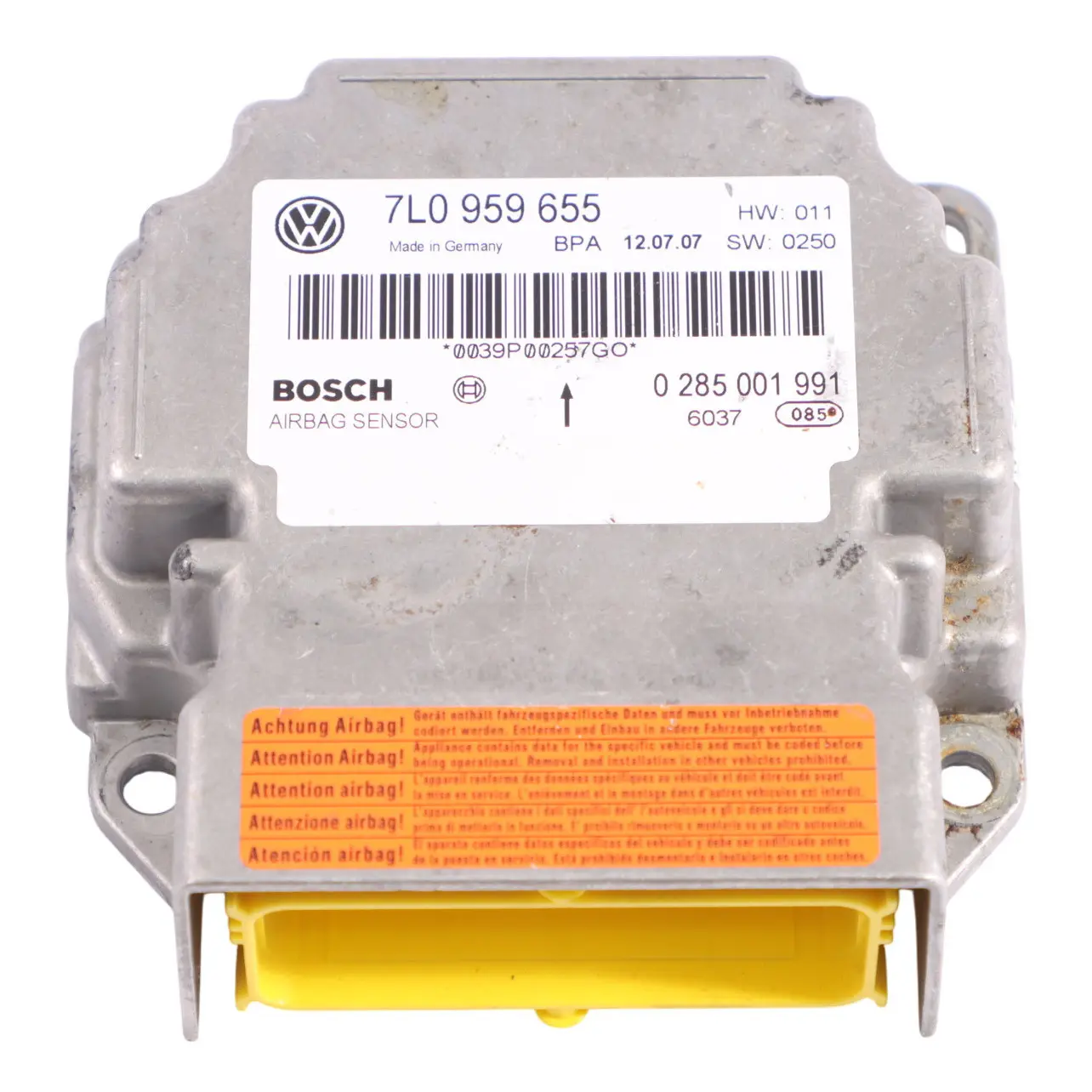 Volkswagen Touareg 7L Luft Modul Steuer Gerät Crash Impact Sensor 7L0959655