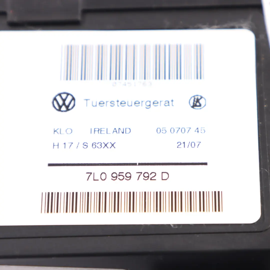 Volkswagen Touareg 7L Lève Vitre De Porte Avant Gauche - SKU 7L0959702R - Numéro de pièce 7L0959702R