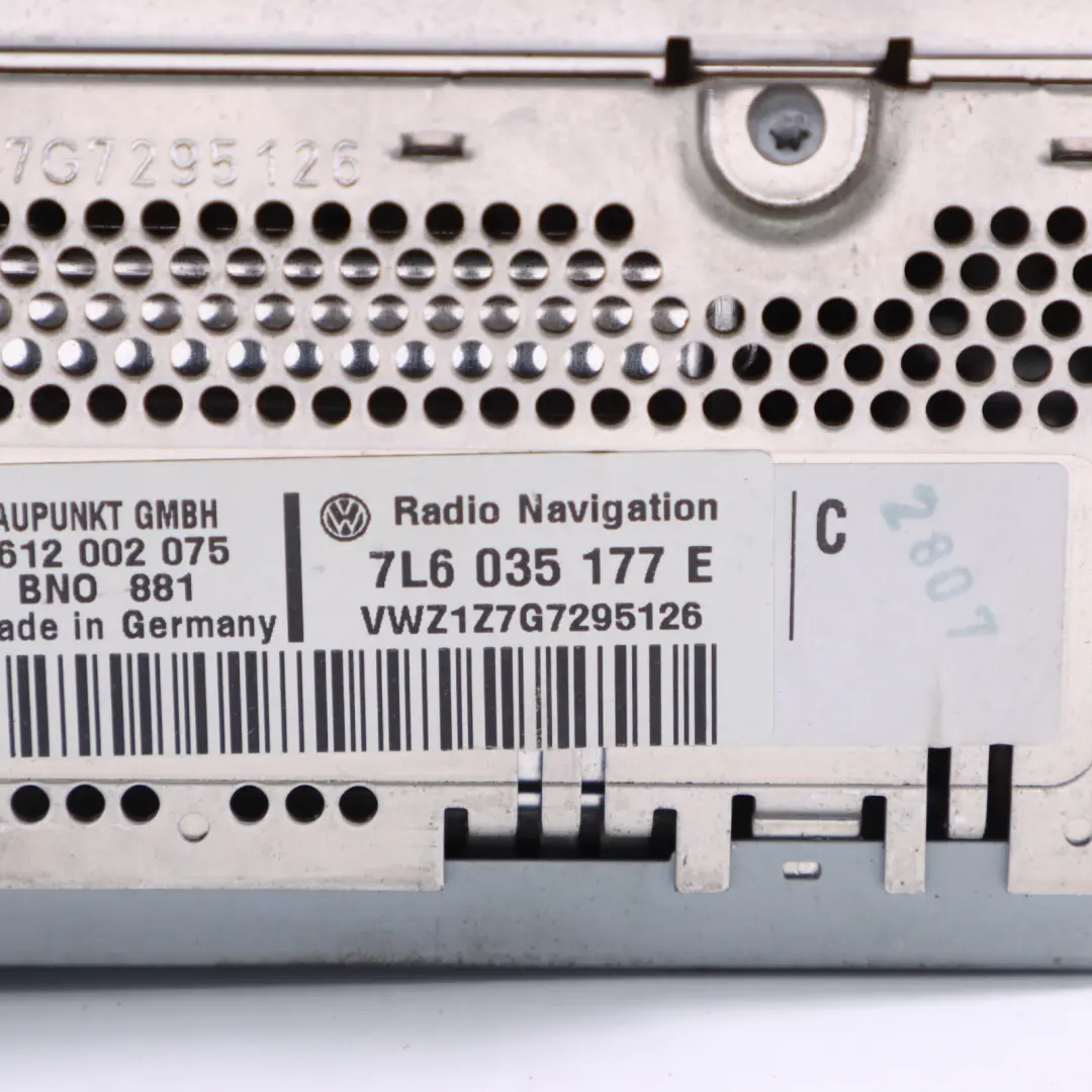 Volkswagen Touareg 7L Wyświetlacz Radio Nawigacja Ekran - SKU 7L6035177E - Numer Części 7L6035177E