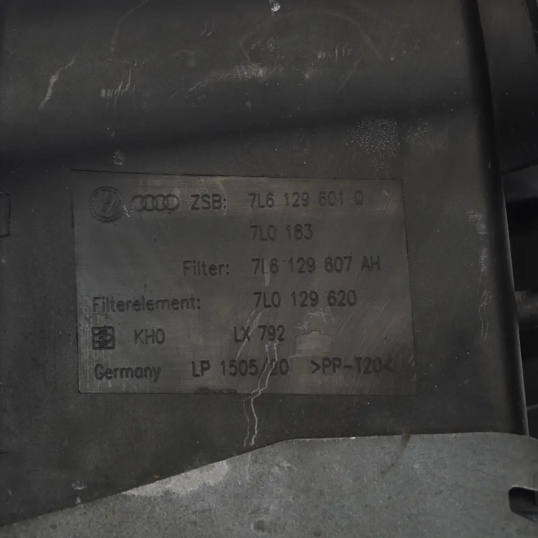 Mk1 Luftfilter Gehäuse Kasten Diesel 3.0 TDI für Volkswagen Touareg mit Teilenummer 7L6129607AH Volkswagen Touareg Mk1 Luftfilter Gehäuse Kasten Diesel 3.0 TDI - SKU 7L6129607AH - Teilenummer 7L6129607AH