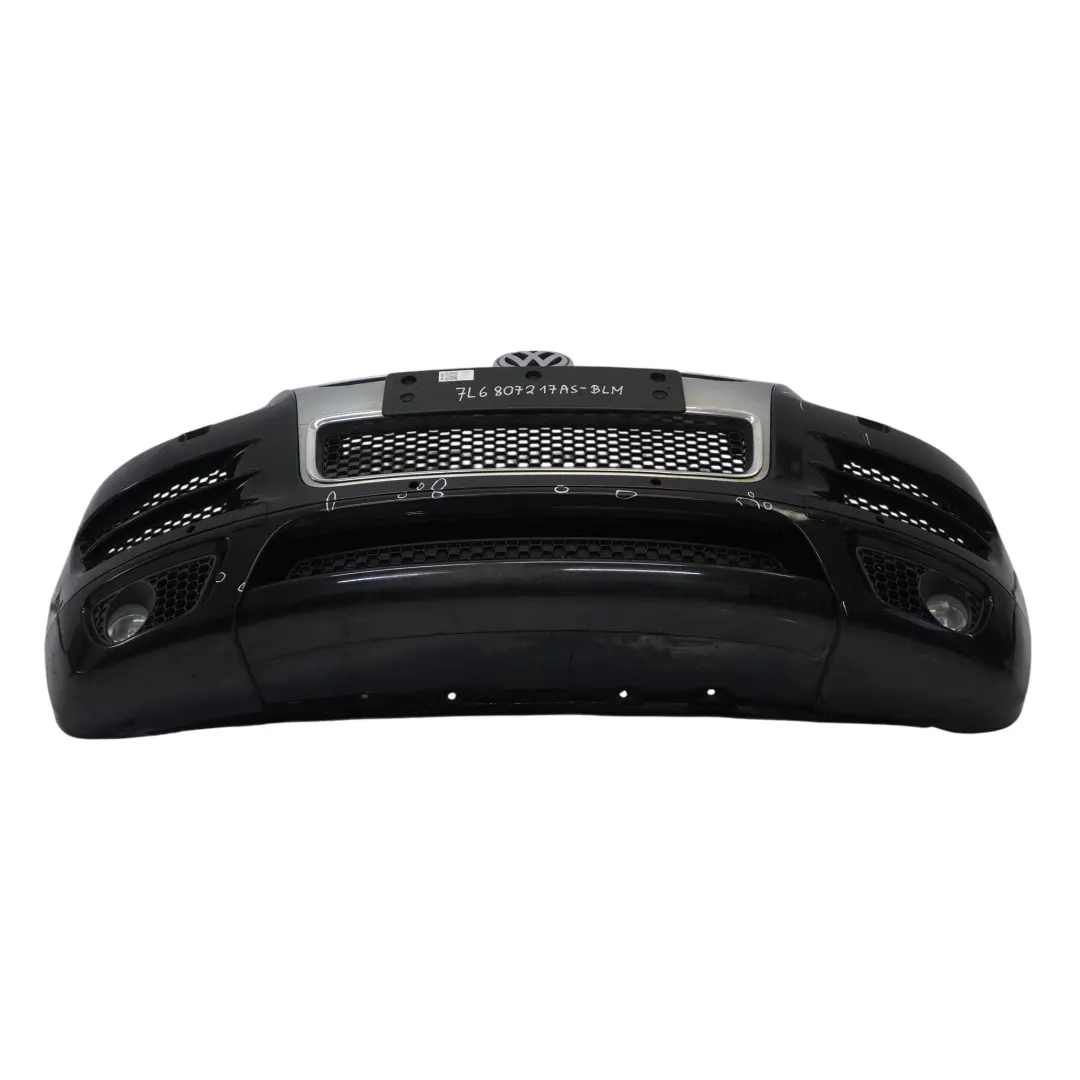 VW Volkswagen Touareg 7L Front Bumper Trim Panel PDC Black Magic Pearl - C9Z - SKU 7L6807217AS-BLM - Part number 7L6807217AS