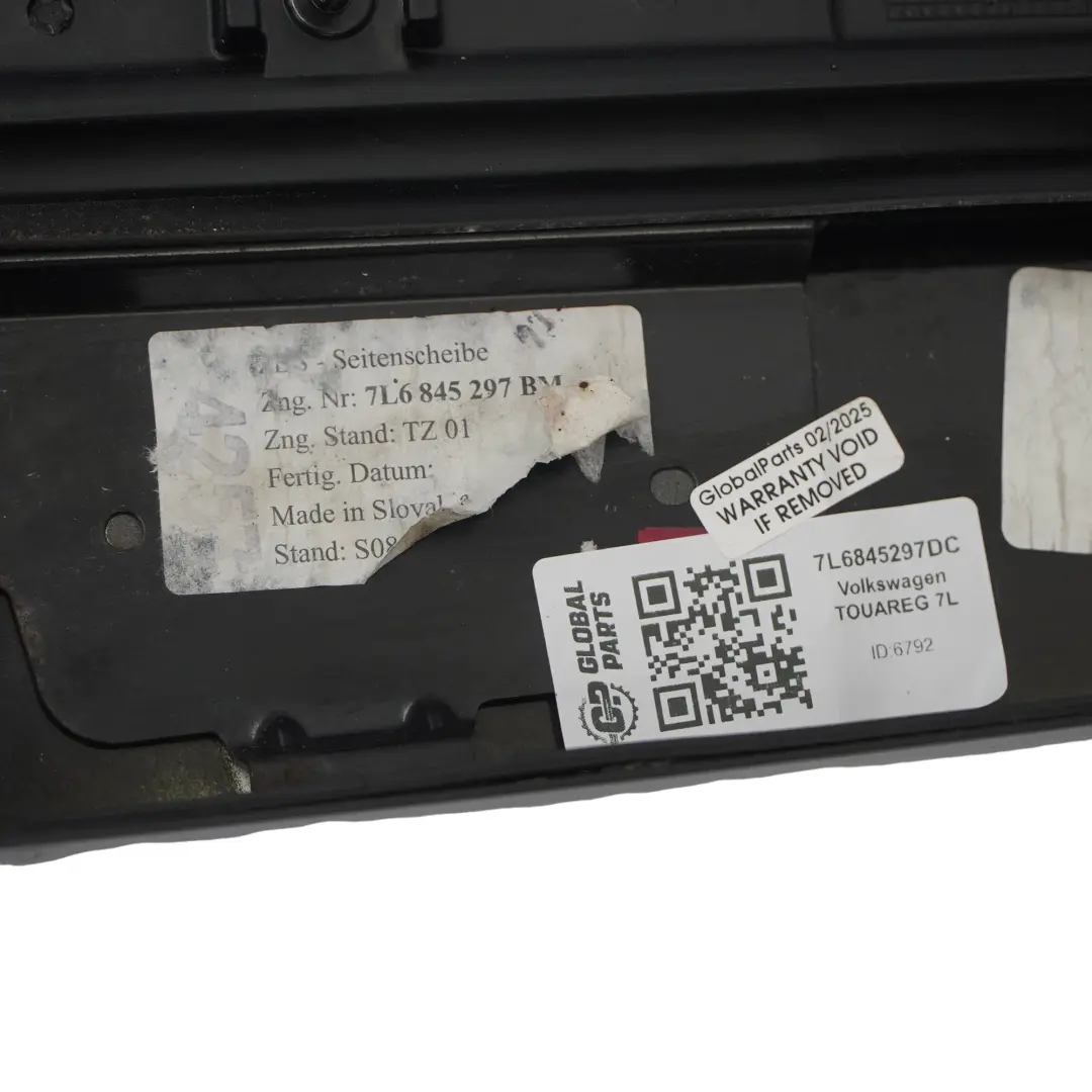 VW Volkswagen Touareg 7L Rear Left N/S Quarter Side Window Glass AS3 - SKU 7L6845297DC - Part number 7L6845297DC