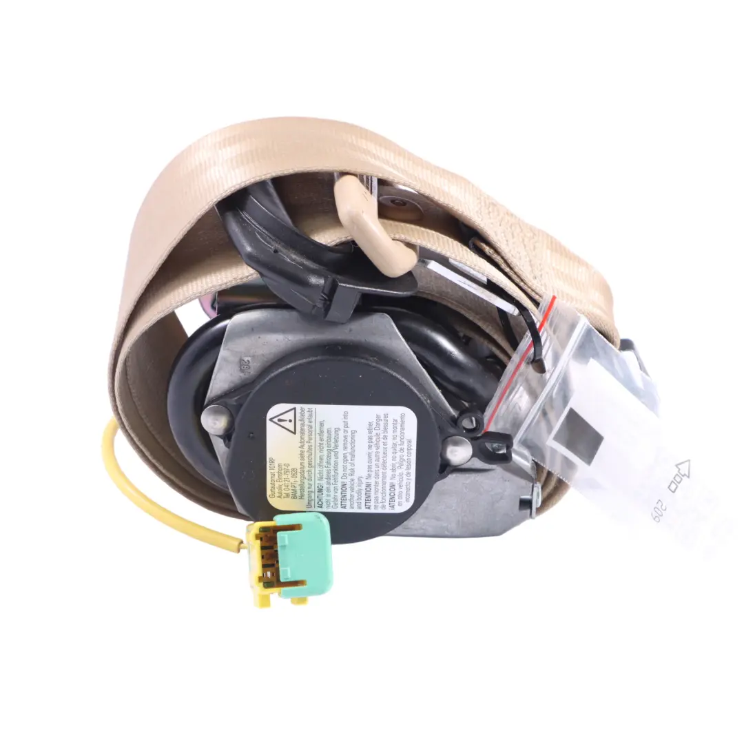 Volkswagen Touareg 7L Front Seat Belt Buckle Latch Left N/S Beige - SKU 7L6857705A-1 - Part number 7L6857705A