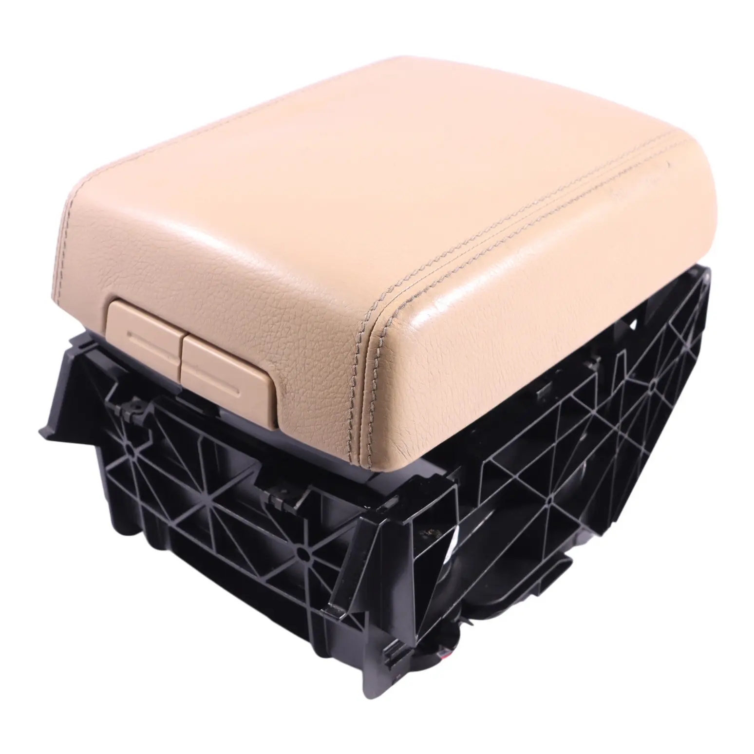 Volkswagen Touareg 7L Accoudoir De Console Centrale Rangement Cuir Beige